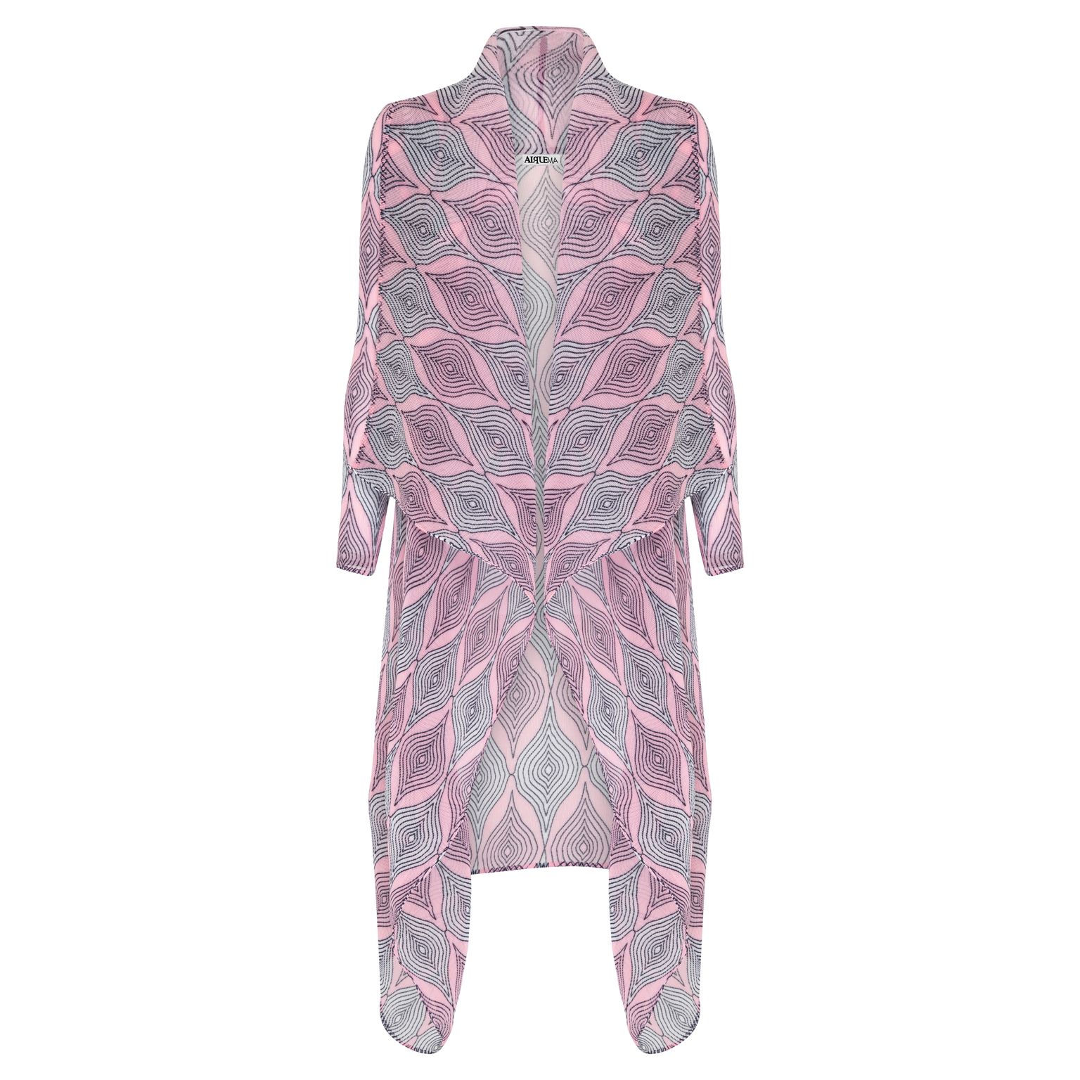Alquema Collare Long coat In Pink Pod - Brenda Muir Ladieswear