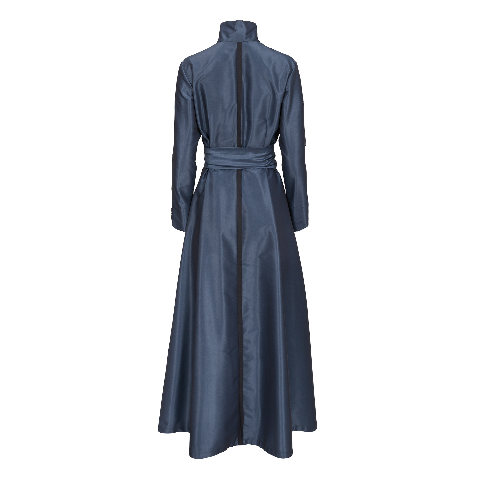 Xenia Luiz Dress in Blue/Black with Zip Detail - Image 2