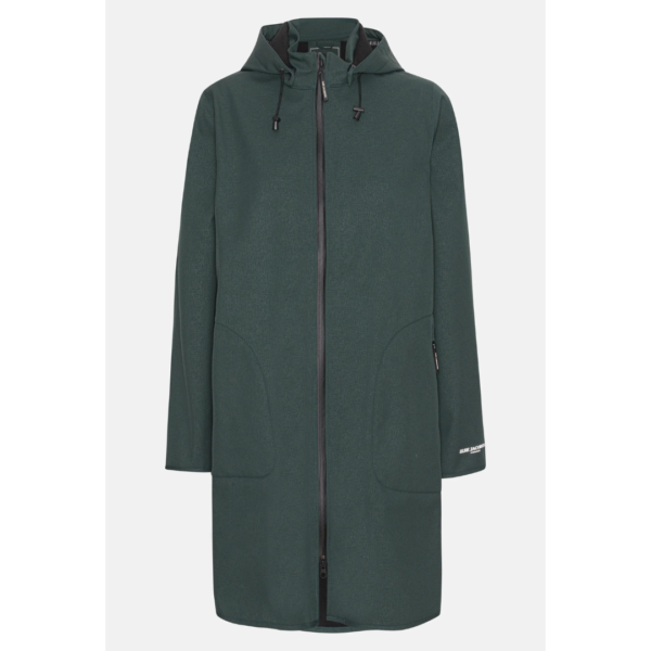 IIse Jacobsen Fleece Lined Raincoat in Beetle Green