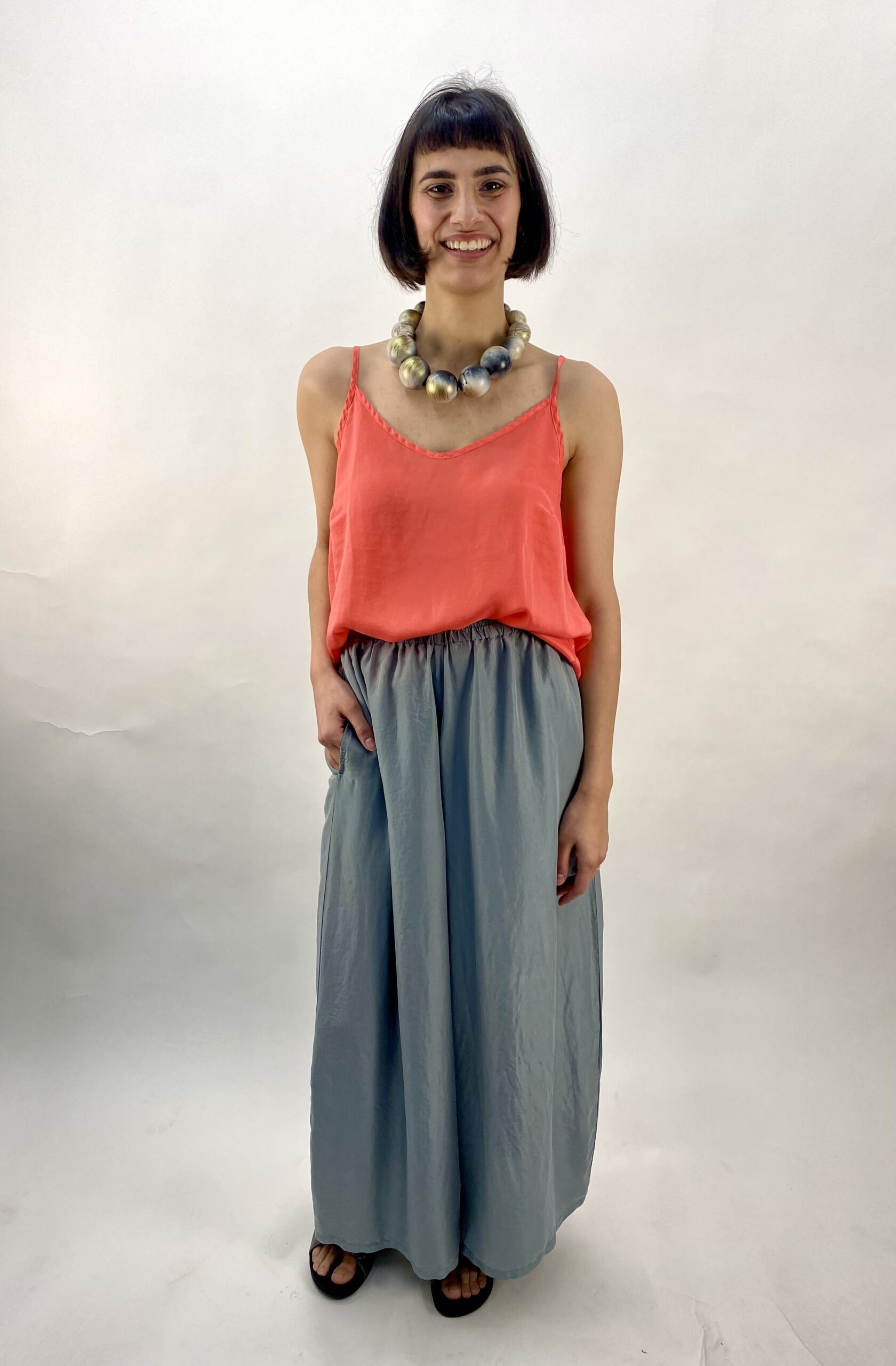 Grizas Silk Camisole in Flame - Image 2