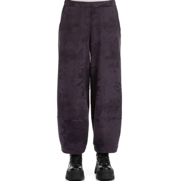Grizas Patterned Cotton Trouser in Grape