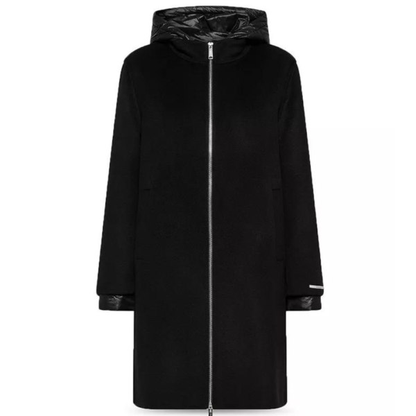 Marella Salvia Black Midi Zip Coat