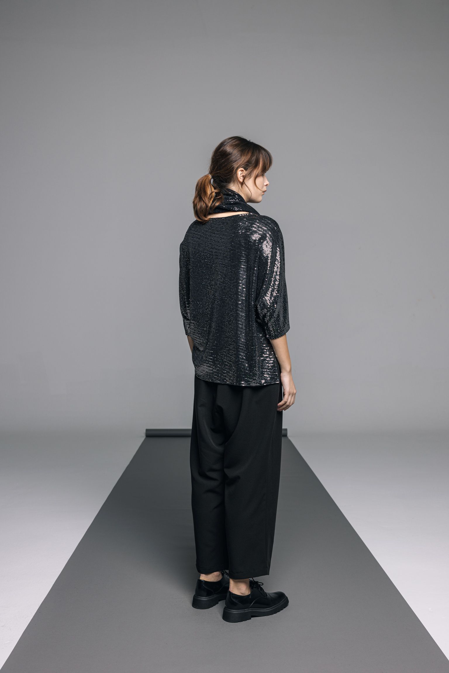 Igor Malaga Sequined Top Silver - Image 3