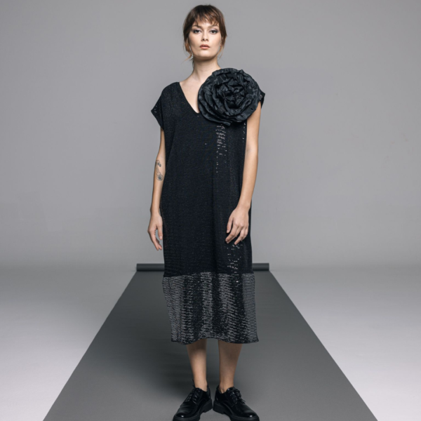 Igor Hobart Sequined Dress Black