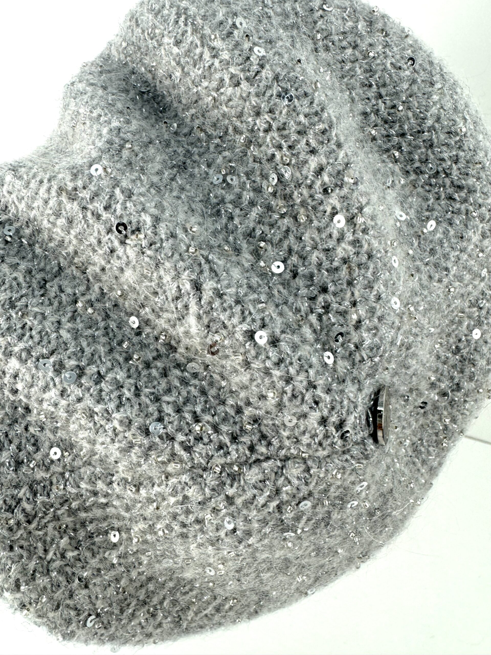 Vizio Sparkle Hat In Light Grey - Image 4