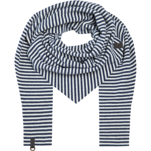Henriette Steffensen Striped Triangle Scarf in Denim and Kit