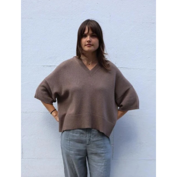 Marella Goletta Sweater/Tank/Top in Taupe