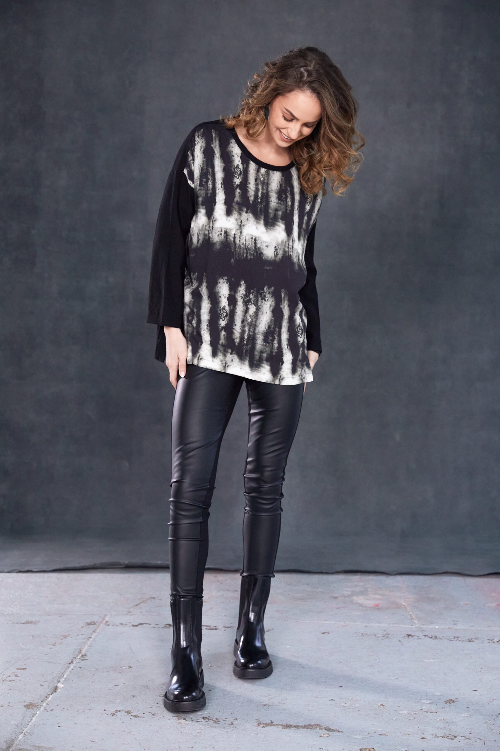 Naya Leatherette Legging In Black