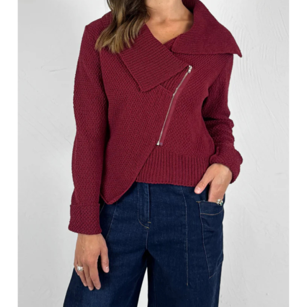 Lurdes Bergada Cardigan in Ox Blood