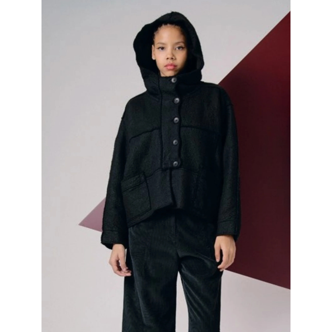 Lurdes Bergada Black Button Through Jacket