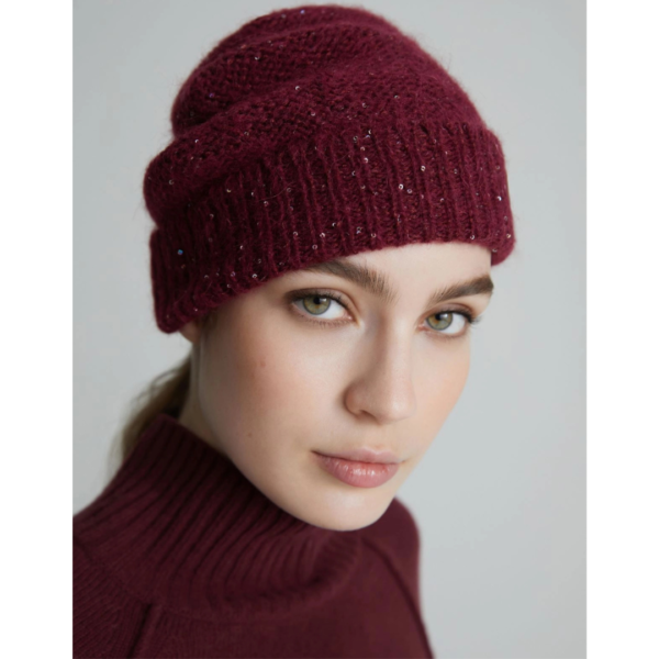 Marella Ensign Knitted Hat in Bordeaux