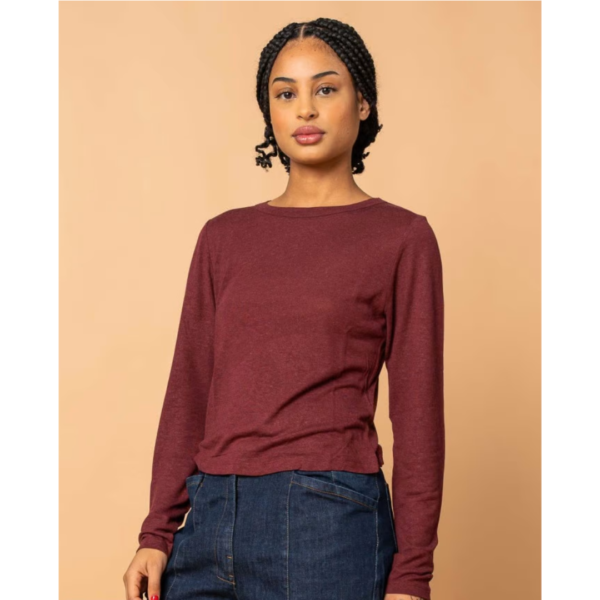 Lurdes Bergada T-Shirt in Ox Blood