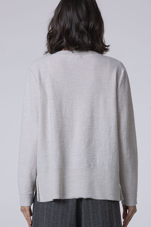 Oska Round Neck Pullover in Ecru - Image 3