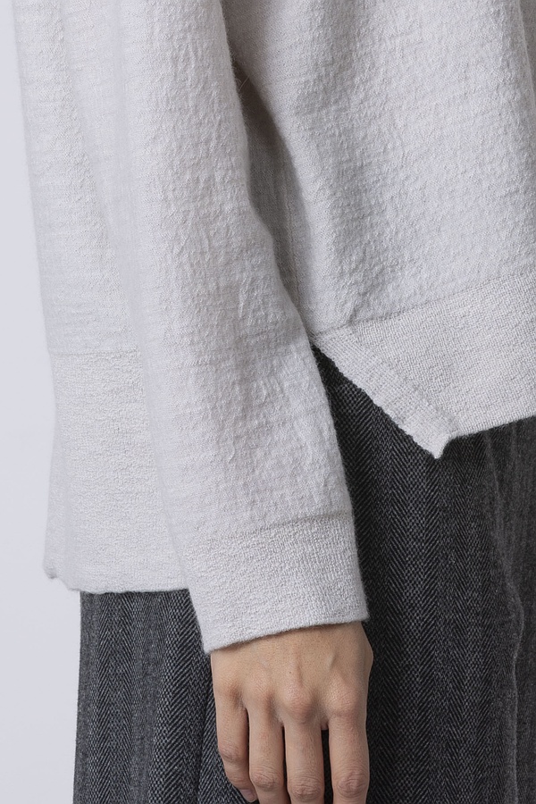 Oska Round Neck Pullover in Ecru - Image 4