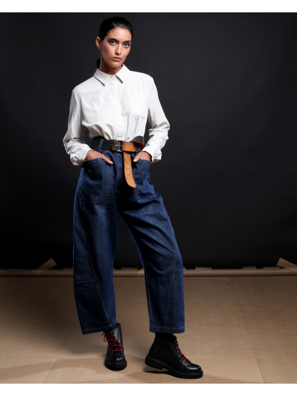 Lurdes Bergada Full Length Denim Trouser - Image 5