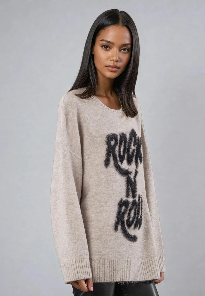 Religion Ashes of Roses Stone Slogan Sweater - Image 4