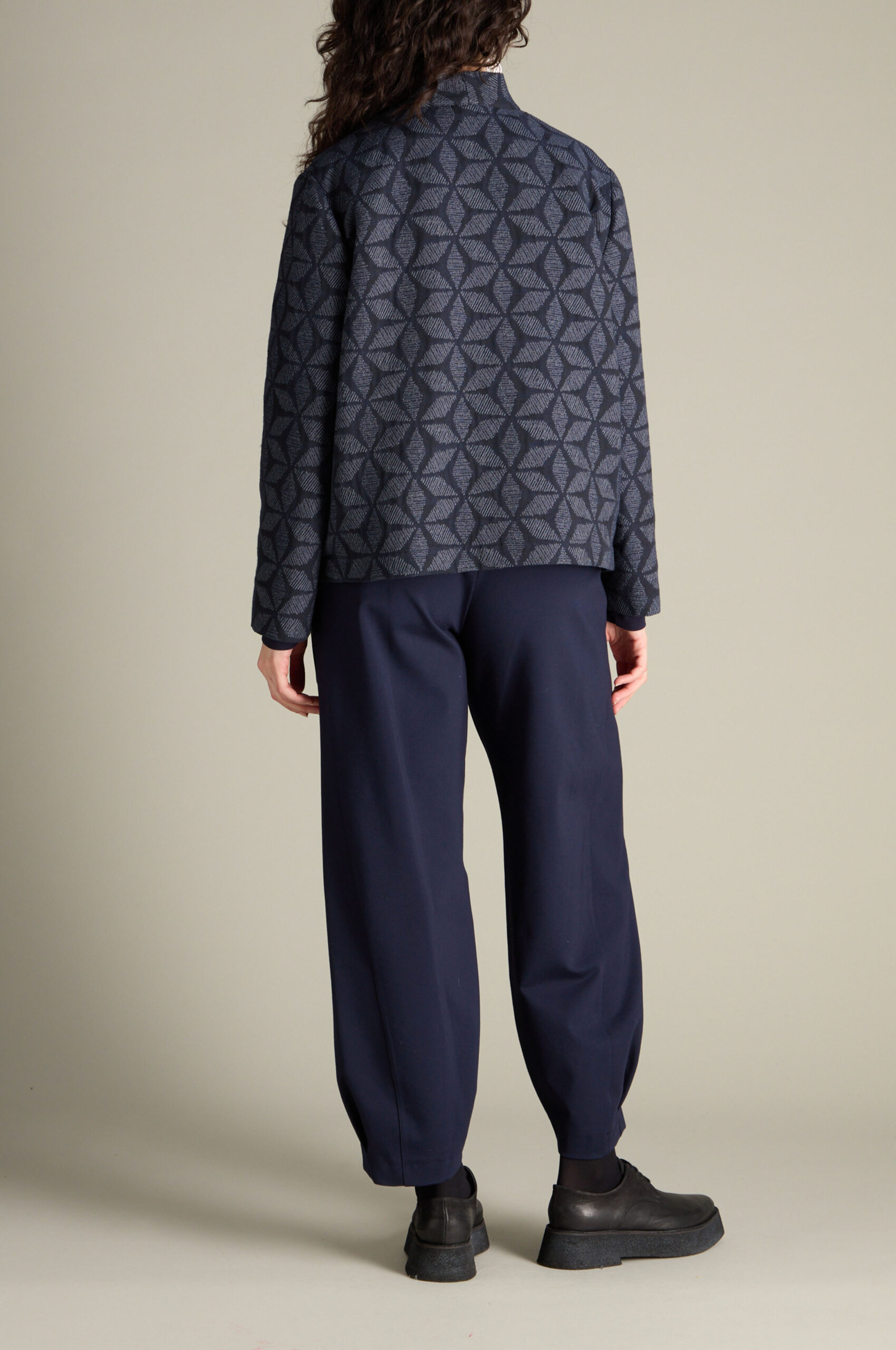 Sahara Indigo Geo Circles Jacket In Indigo - Image 3