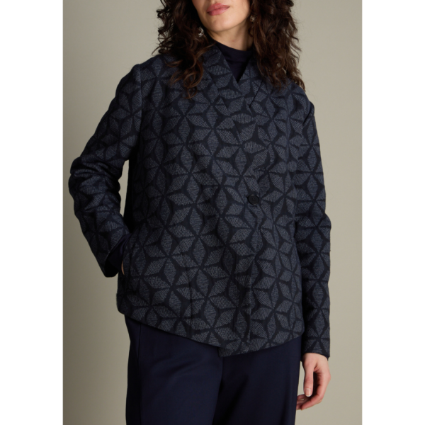 Sahara Indigo Geo Circles Jacket In Indigo