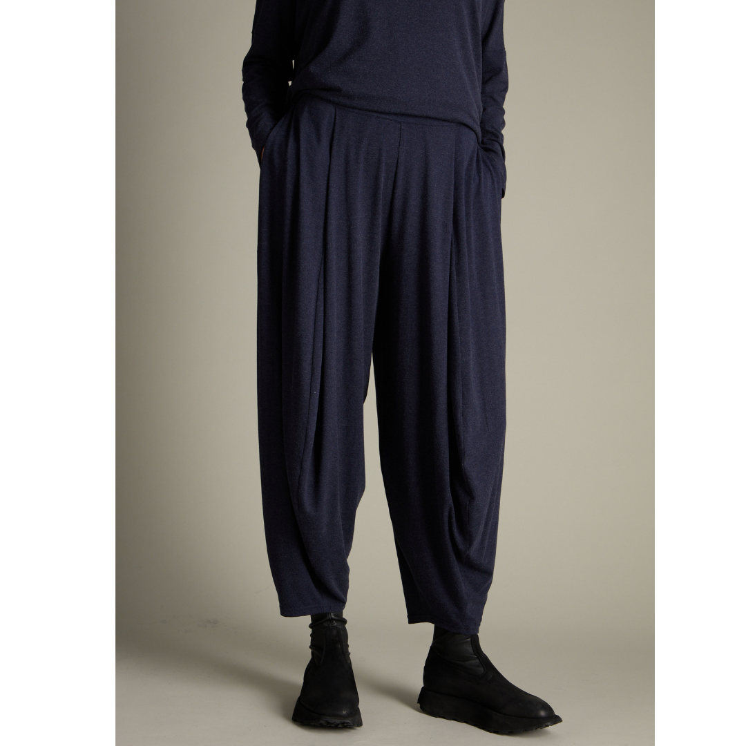 Sahara Soft Viscose Jersey Bubble Trouser In Night