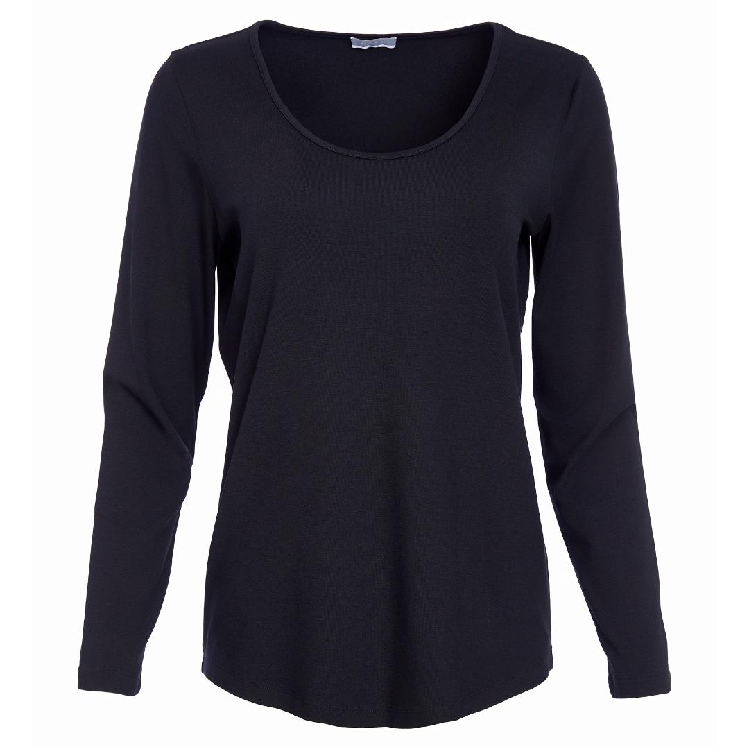 Naya Basic Jersey Long Sleeve Top In Black