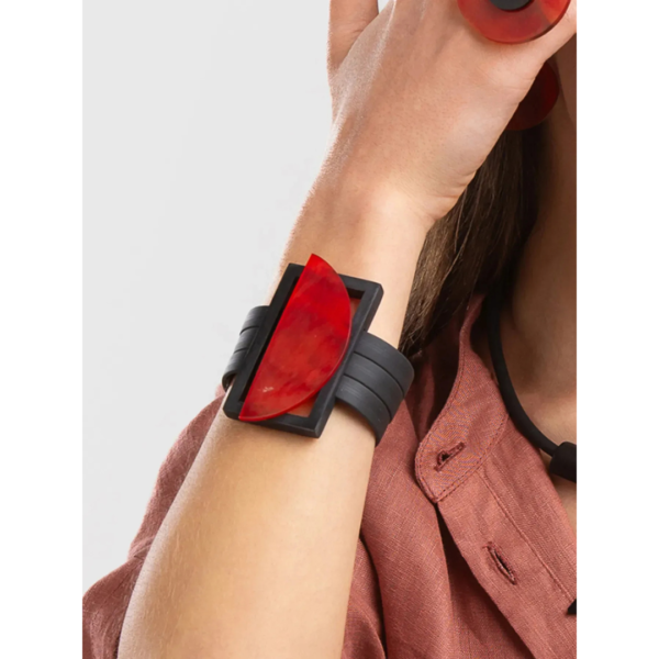 Indira Dyed Horn Bracelet Red