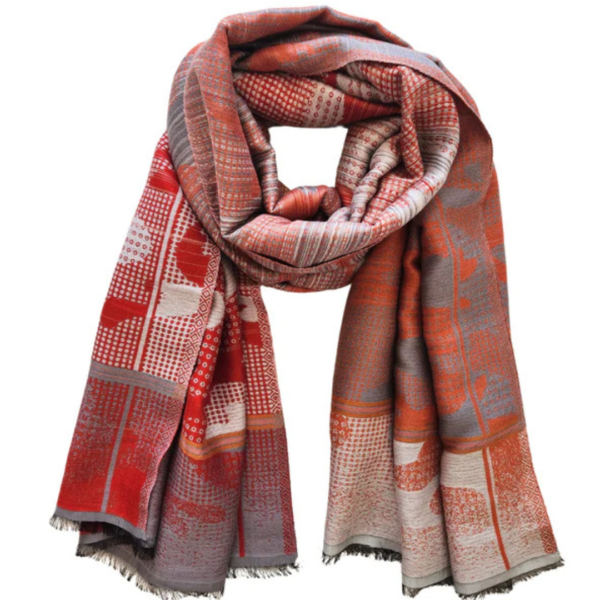 Salisa Camo Dotty Scarf Red/Grey