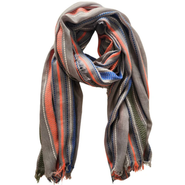 Salisa Stripes Galore Scarf Grey Multi