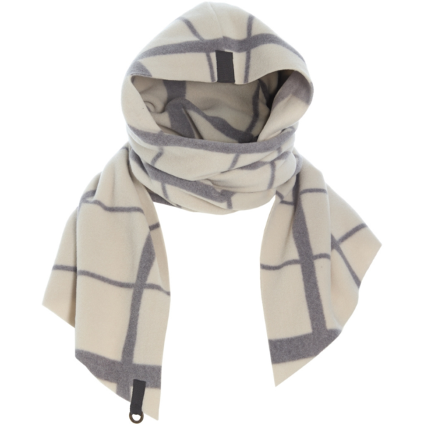 Henriette Steffensen Fleece Scarf With Hood In Clan Print Kit