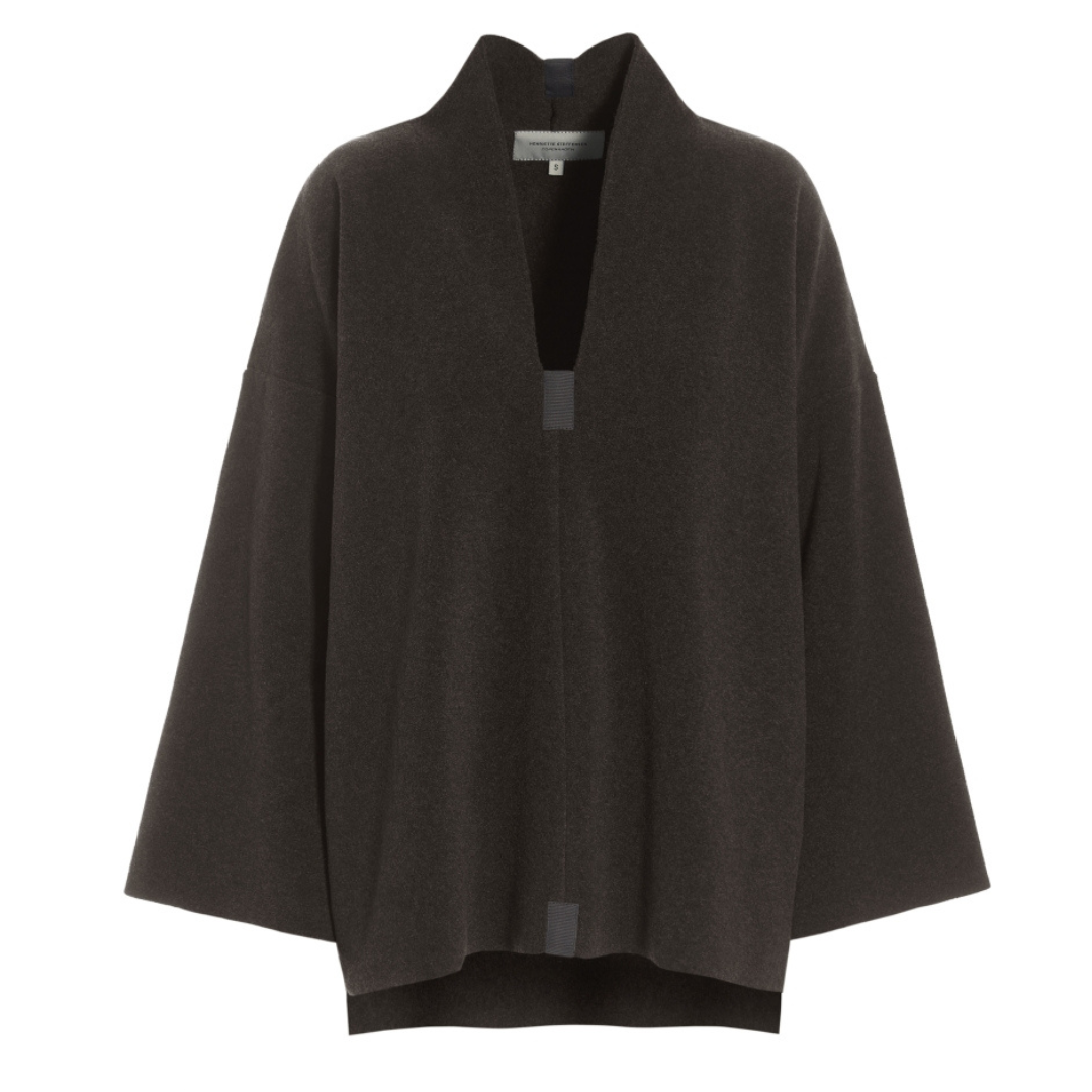 Henriette Steffensen V Neck Pullover In Chocolate