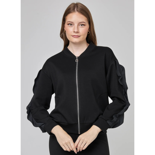 Uchuu Black Zip Jacket with Teddy Bear Back