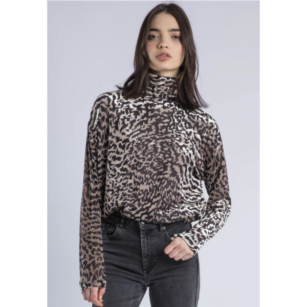 Religion Emmy Turtle Neck Animal Top