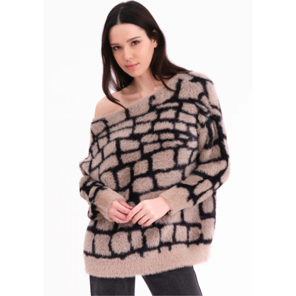 Religion Iris Jumper Stone And Black