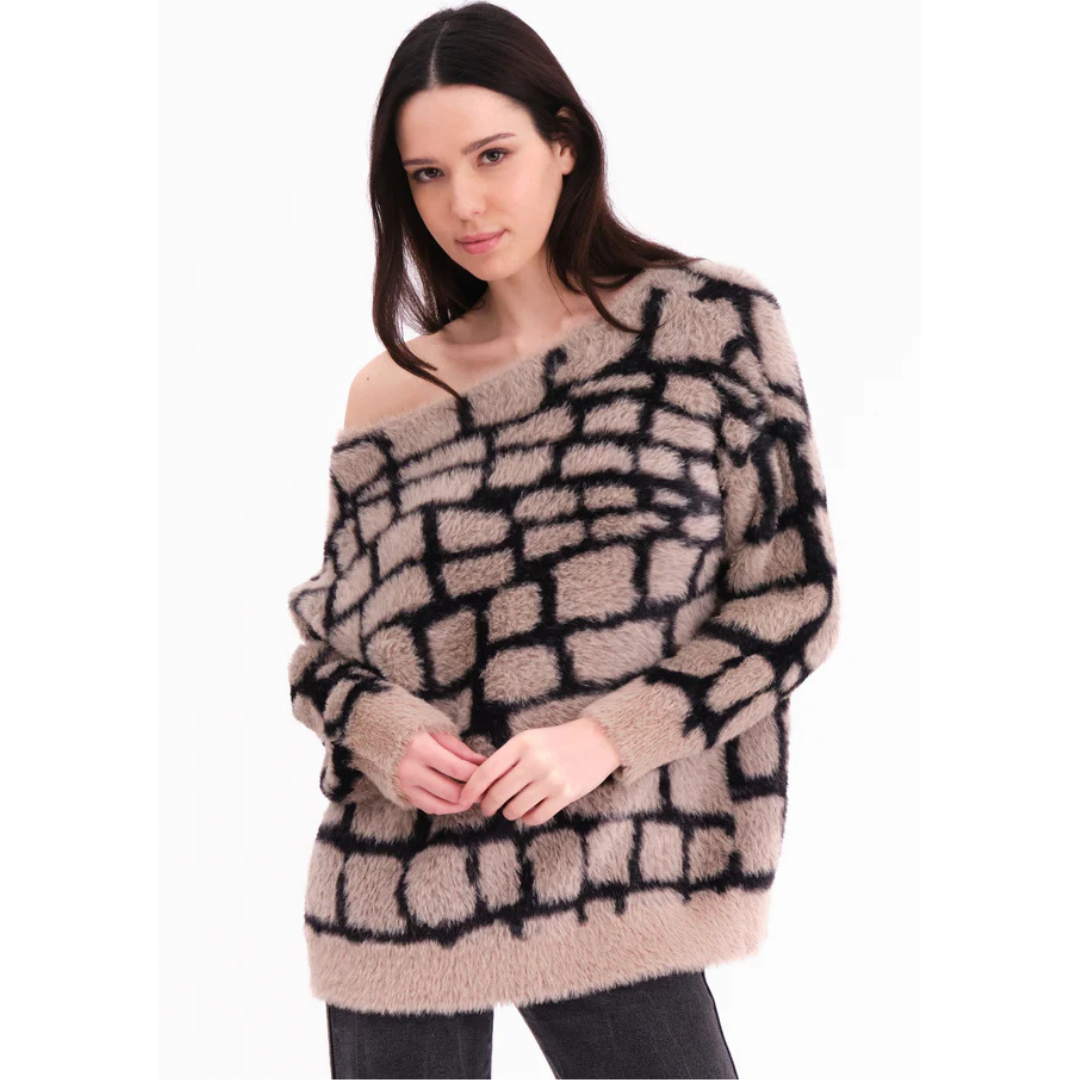 Religion Iris Jumper Stone And Black