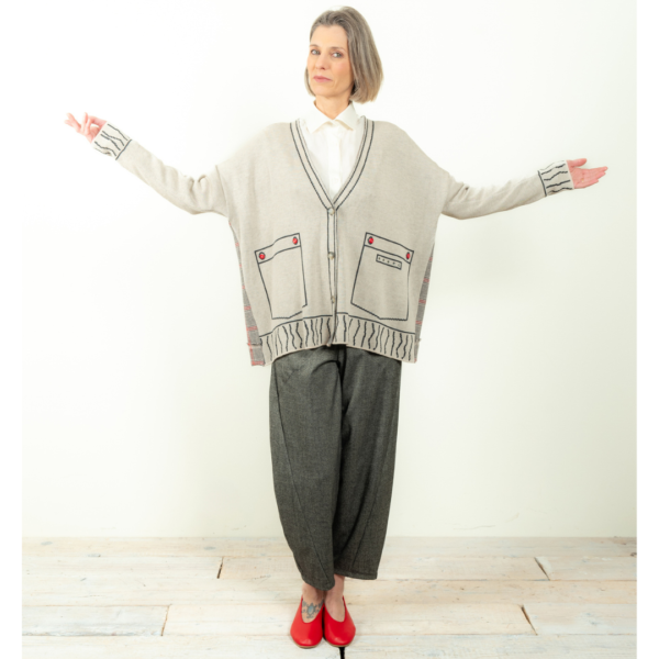 Chiara Cocol LIPARI Cardigan With Check Back