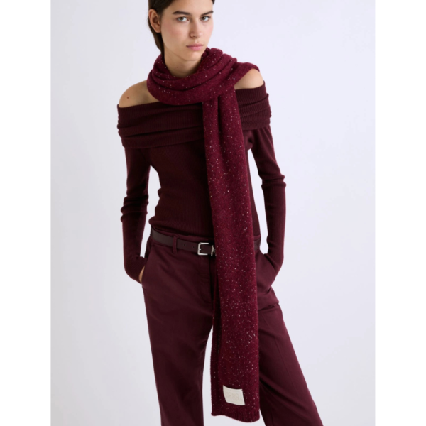 Marella Coppa Wine Knitted Jersey scarf