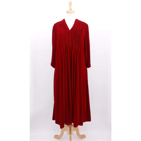 Grizas Velvet Dress In Red