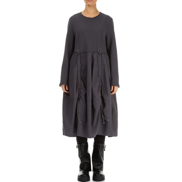 Grizas Jersey Balloon Dress In Slate