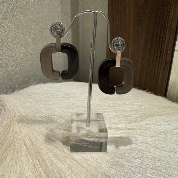 XAVIER-DEROME Medium Earrings Black/Mink