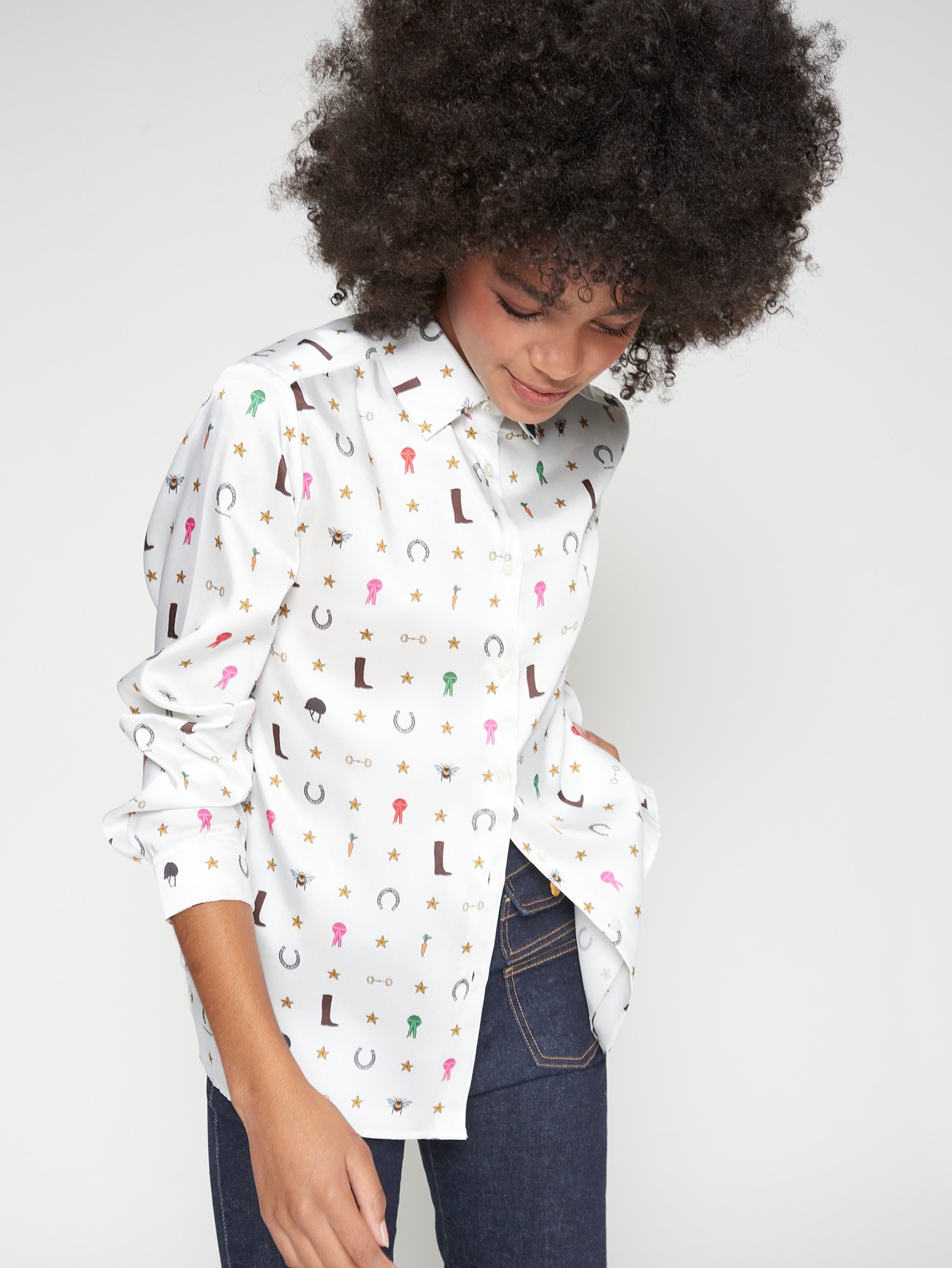 Vilagallo Shirt with Hipica Print - Image 2