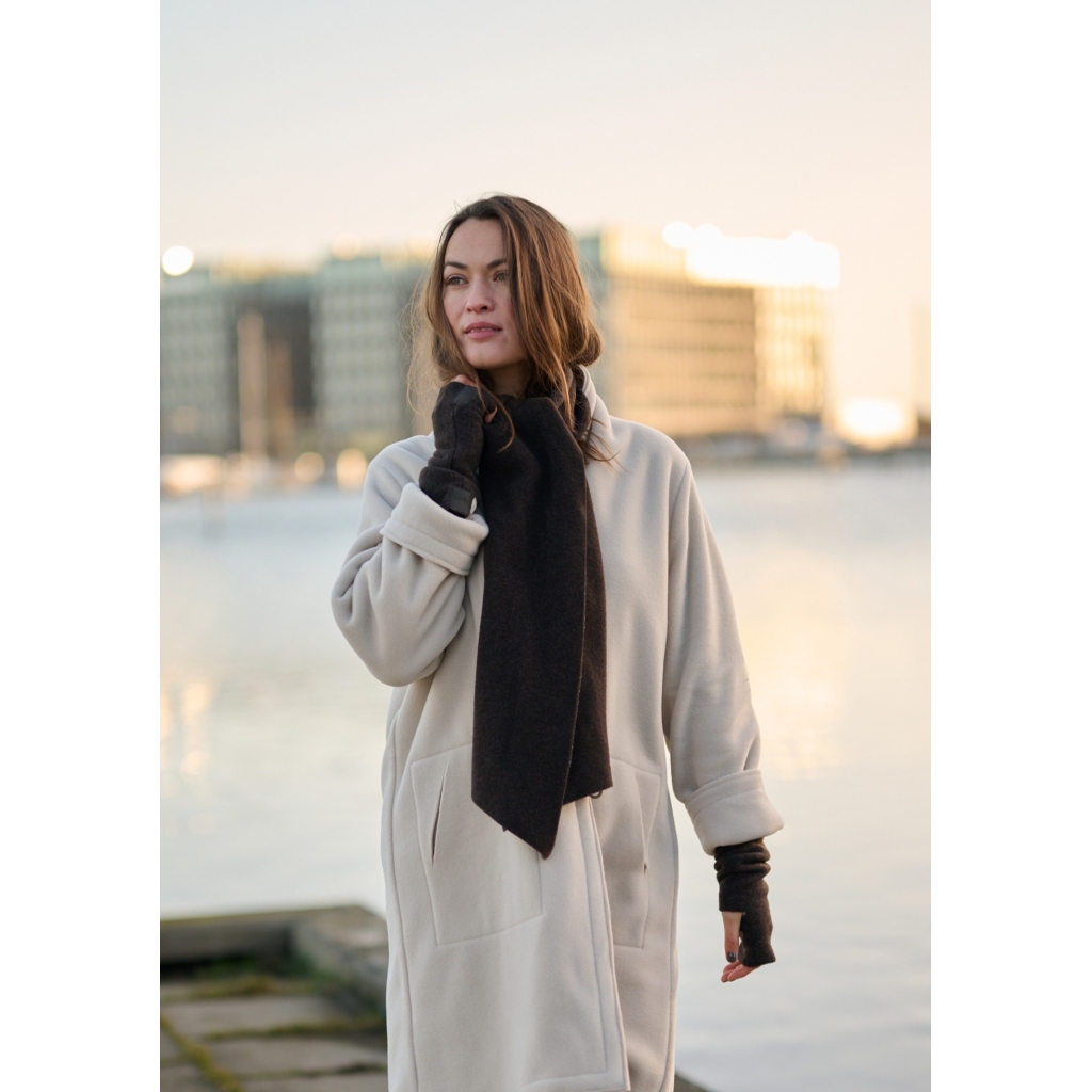 Henriette Steffensen Fleece Wrist Warmer in Chocolate - Image 2