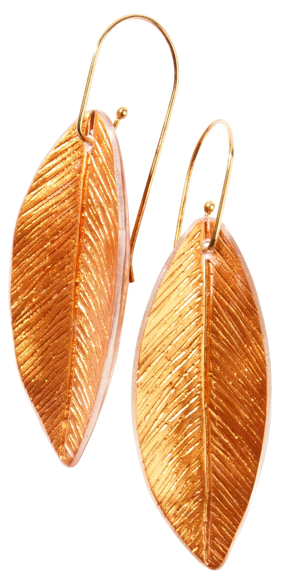 Zsiska Leaf Brooch In Copper - Image 3