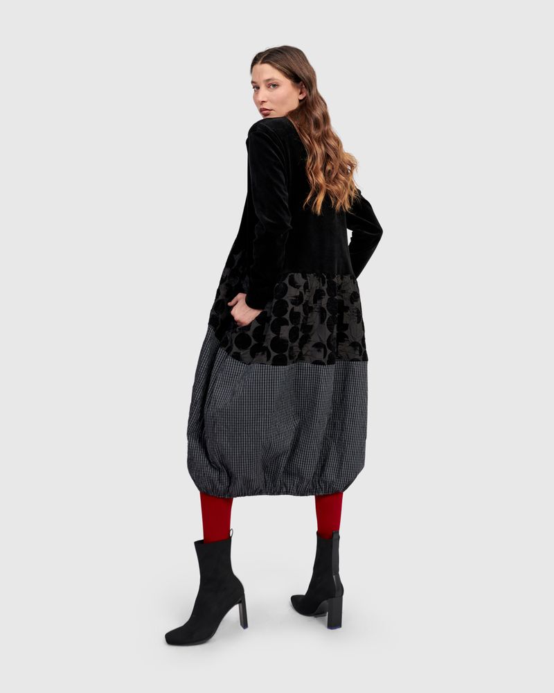 Alembika Velvet Mix Cowl Neck Bubble Dress - Image 7