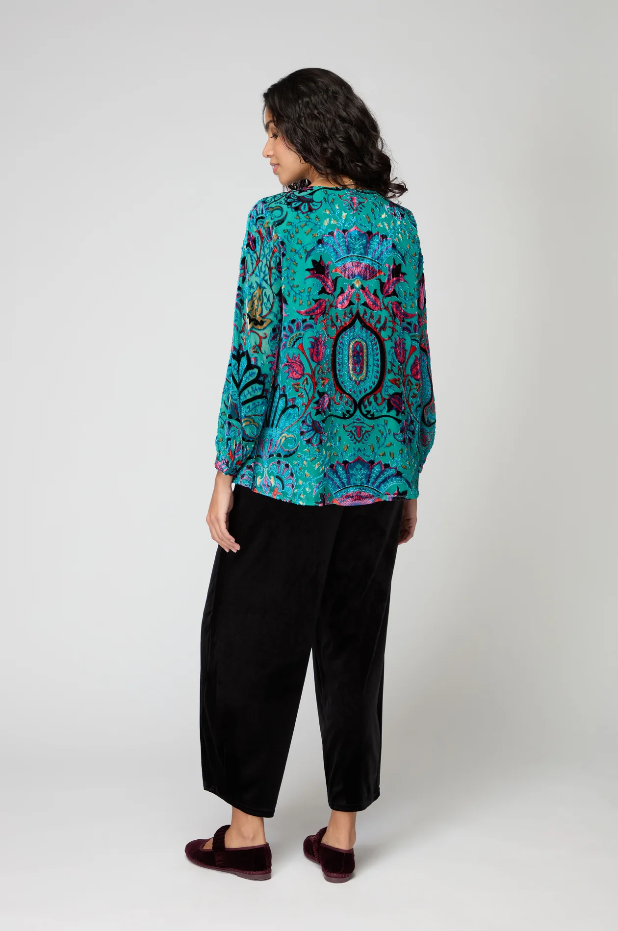 Sahara Winter Paisley Devore Top Multi - Image 4