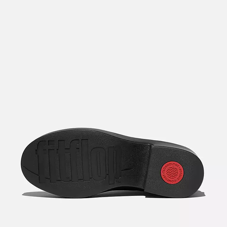 Fitflop Platform Suede Heeled Lace-Up Boots In Black - Image 5