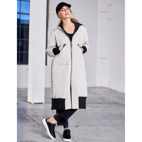 Naya Padded Hooded Coat with Knit Cuff