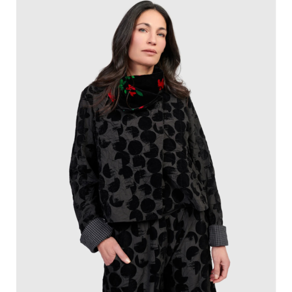 Alembika Devore Jacket With Velvet Print Collar
