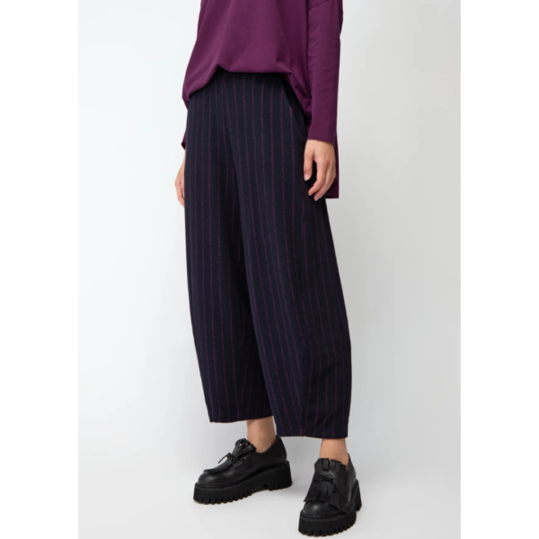 Sahara Small Broken Stripe Bubble Trouser In Night/Plum