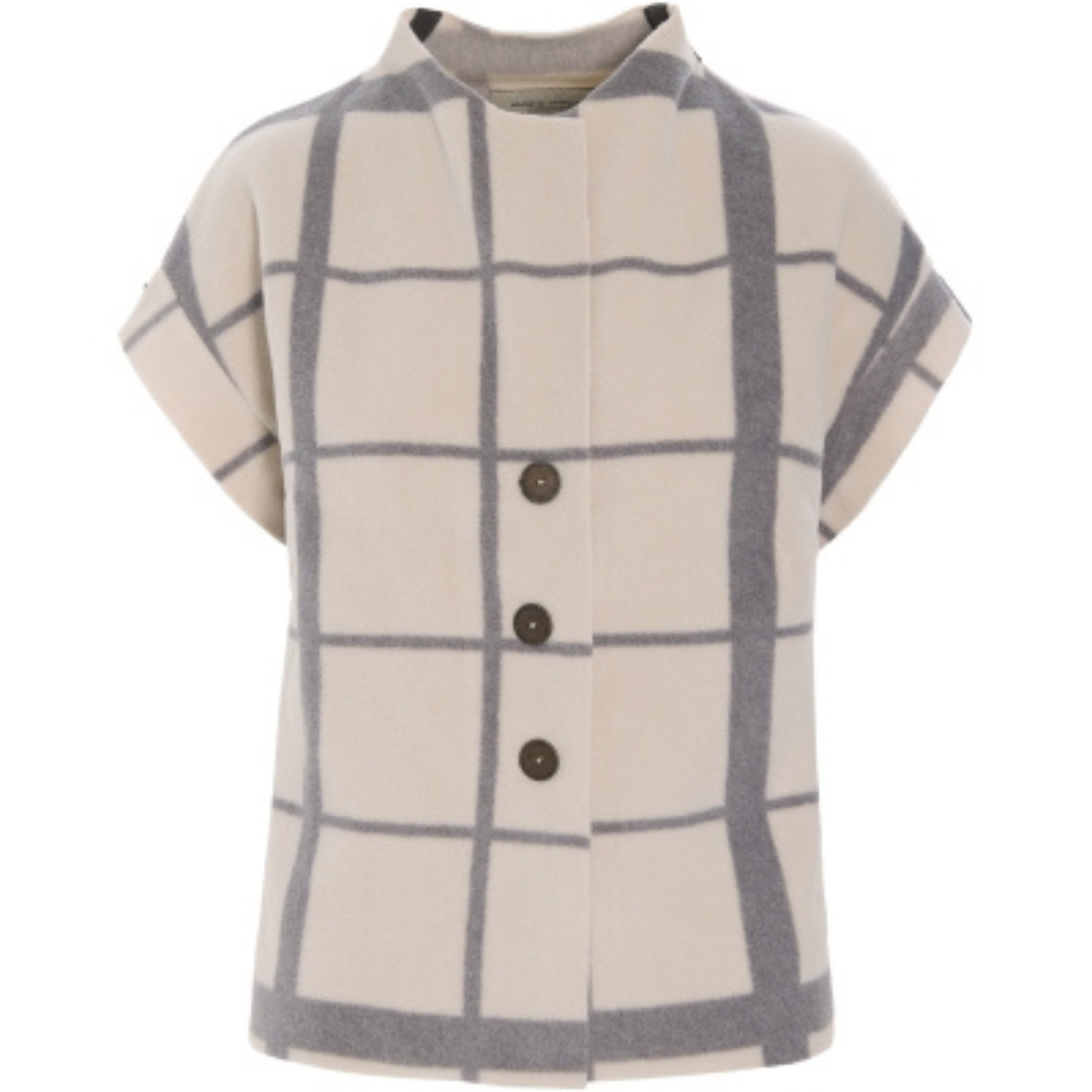 Henriette Steffensen Fleece Gilet in Clan Print