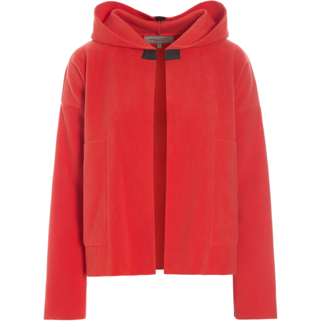 Henriette Steffensen Sporty Cardigan in Tomato