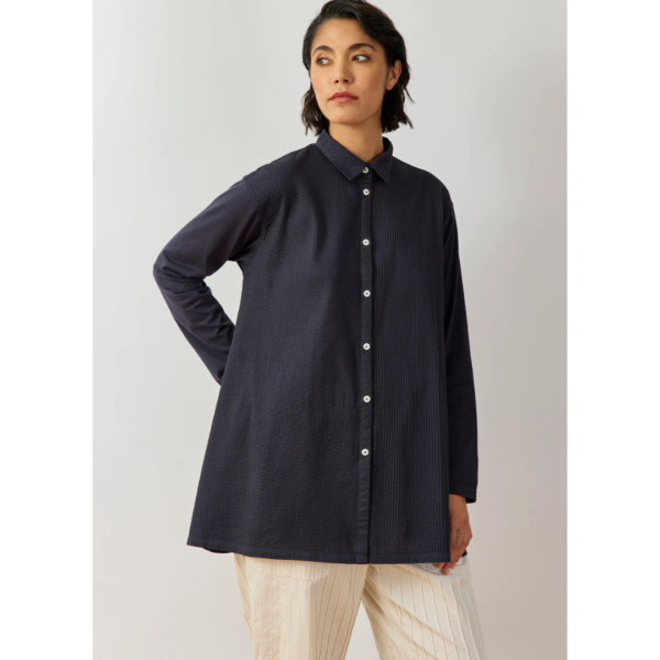 Yacco Maricard Cotton Jersey Lawn shirt in Ink